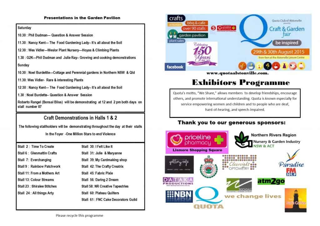 2015 programme